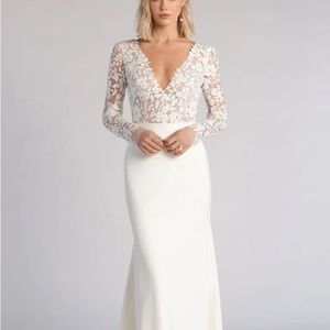 Jenny Yoo Julian Gown Size 4. New,never worn, slight alterations